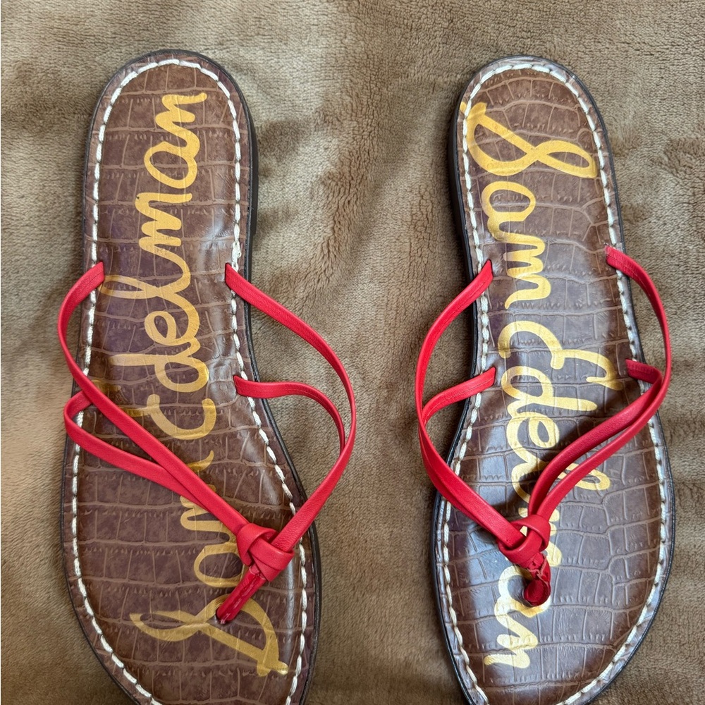 Sam Edelman Red Strappy Sandals